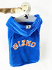 Customizable organic dog hoodie swissmade Spice Blue | Letsgizmo